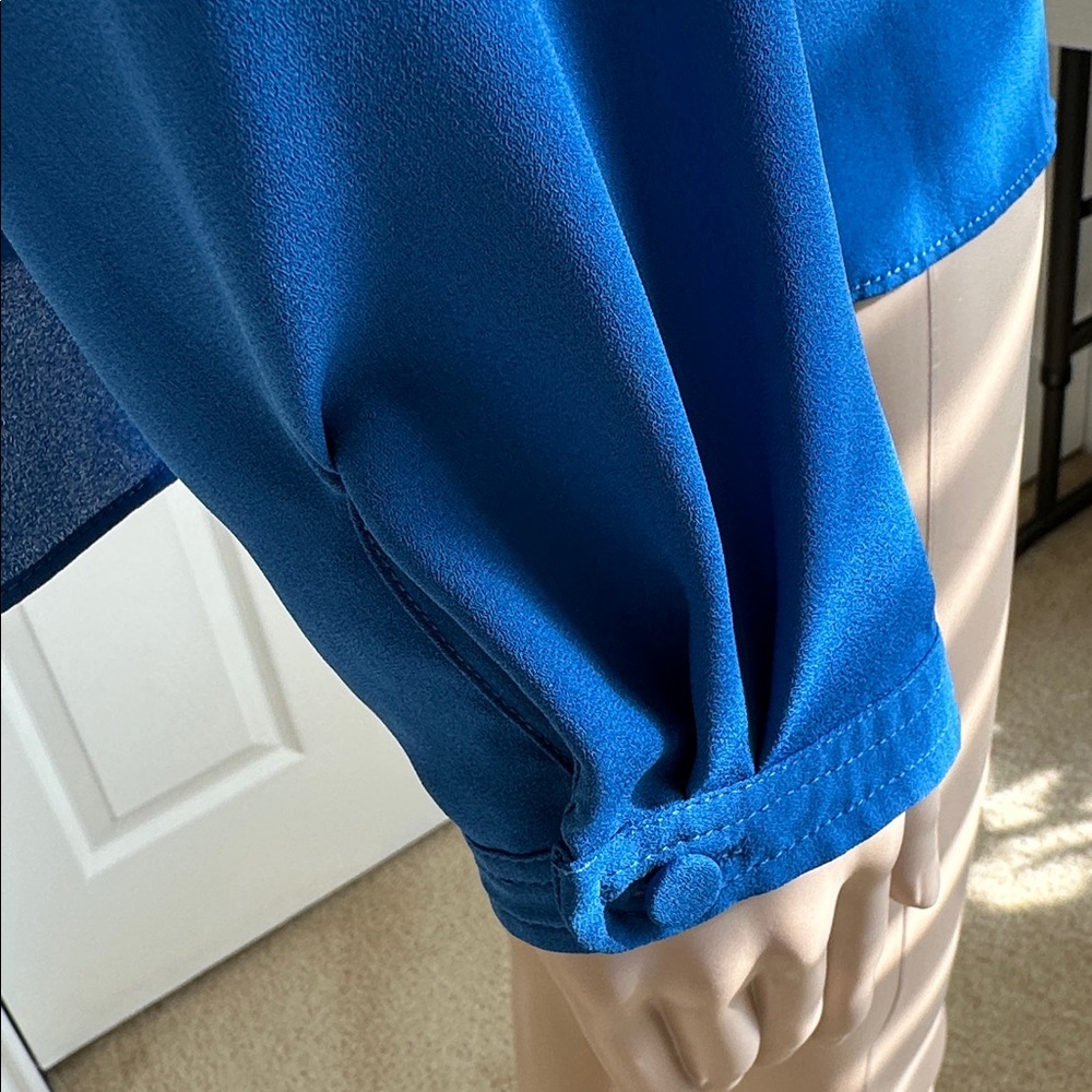 J. Crew Vibrant Blue Button-Up Blouse - Picture 10 of 16